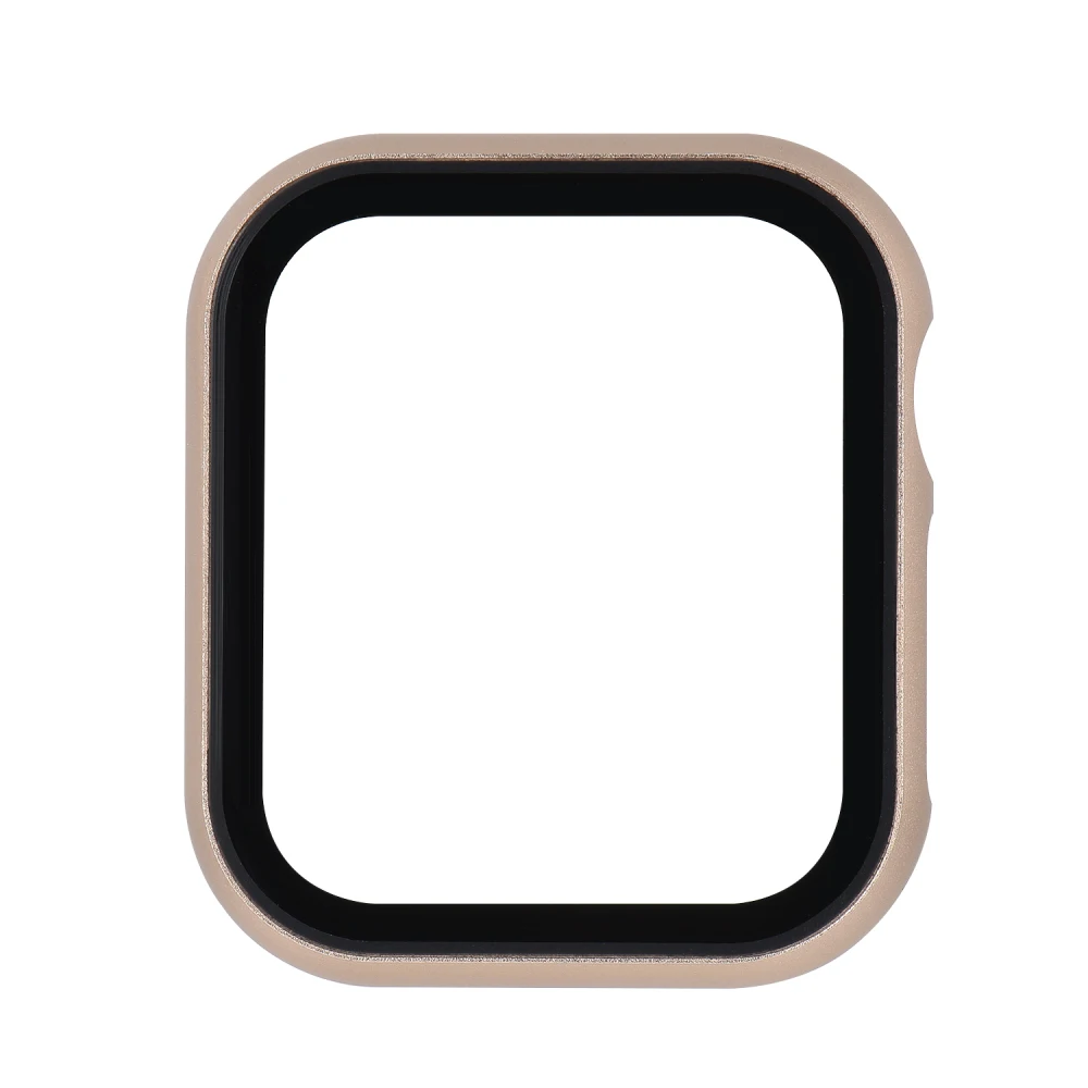 Металлический+ чехол из закаленного стекла для Apple Watch 3 2 1 42 мм 38 мм алюминиевый защитный чехол для экрана для iWatch 4 5 40 мм 44 мм