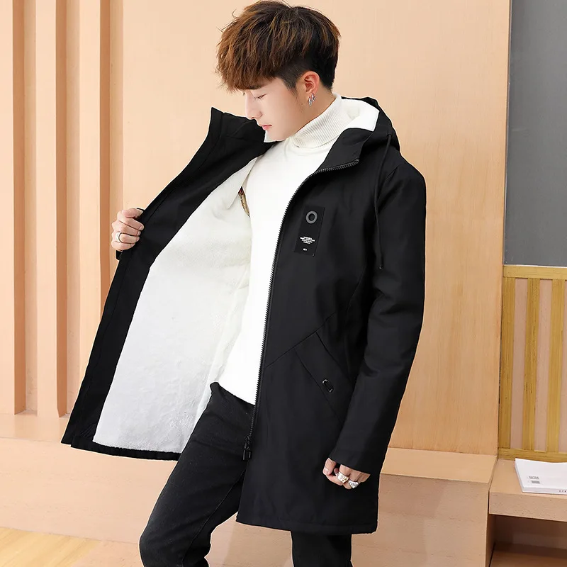 

Loldeal Mens Coat parka clothes hair get lambs wool coat wool with thick loose cotton-padded jacket