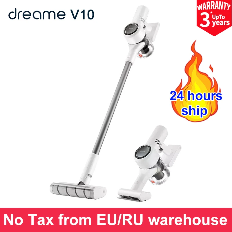 Dreame V10 Boreas ручной пылесос портативный беспроводной апгрейд V9 V9P собирает волосы для домашних животных 22 кПа всасывания|Пылесосы| | АлиЭкспресс
