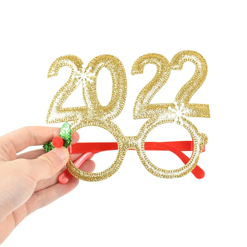Happy New Year Decorations 2022 Christmas Balloons Decor Gold Black Disposable Tableware For Home New Year's Eve Party Ornaments