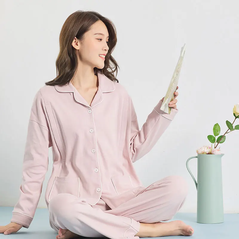 Spring Cotton Night Wear Maternity Nighties Nursing Clothes Sleepwear Breastfeeding Nightwear Pajamas Pregnancy