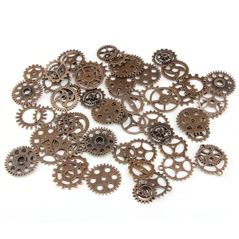 30 г/лот, смешанные стили, металлический Паровой панк, 5 цветов, Steampunk Gears Diy, сплав, ювелирные аксессуары для изготовления ювелирных изделий