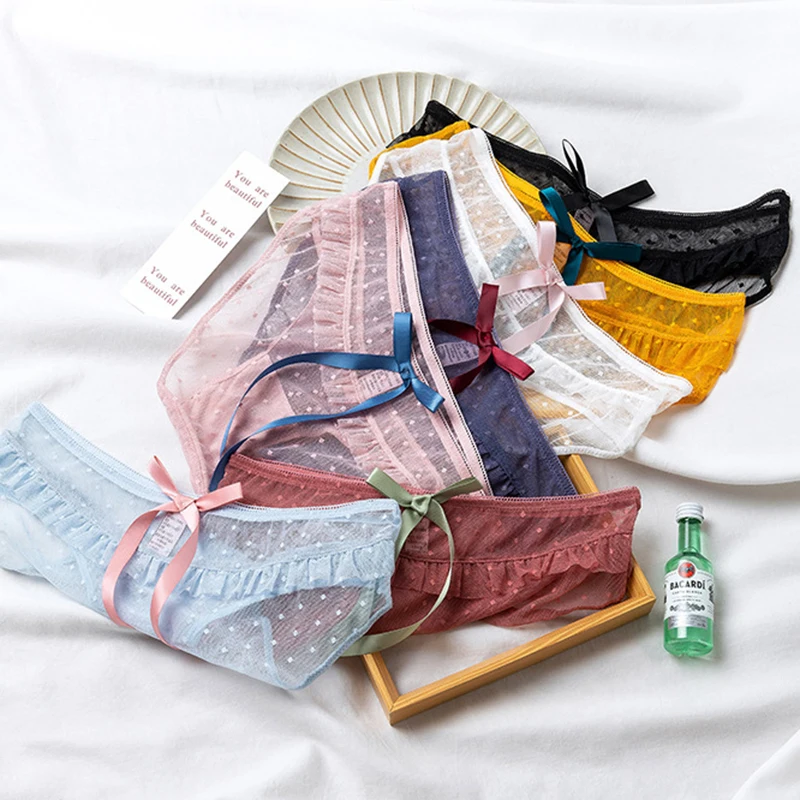 Французские кружевные трусы женское сексуальное прозрачное нижнее белье мягкие