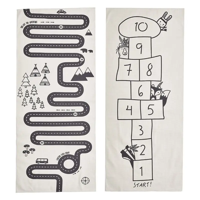 

Baby Car Track Crawling Mat Kids Adventure Rug Bedroom Carpet Funny Cotton Game Pad Blanket Mat