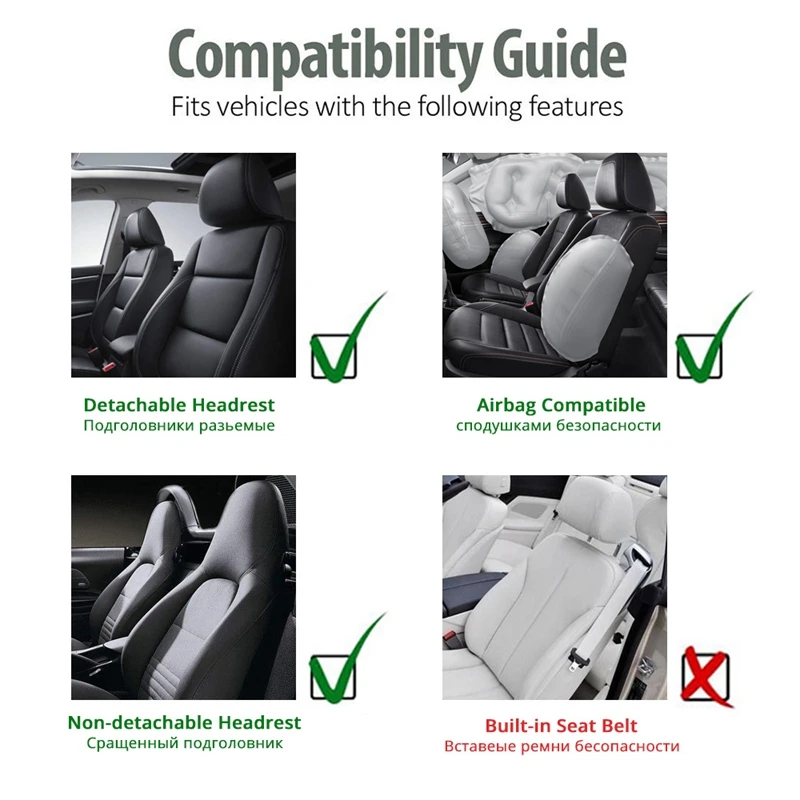 Car Universal Front Seat Cover Fashion Style Leather Seat Interior Seat Cover