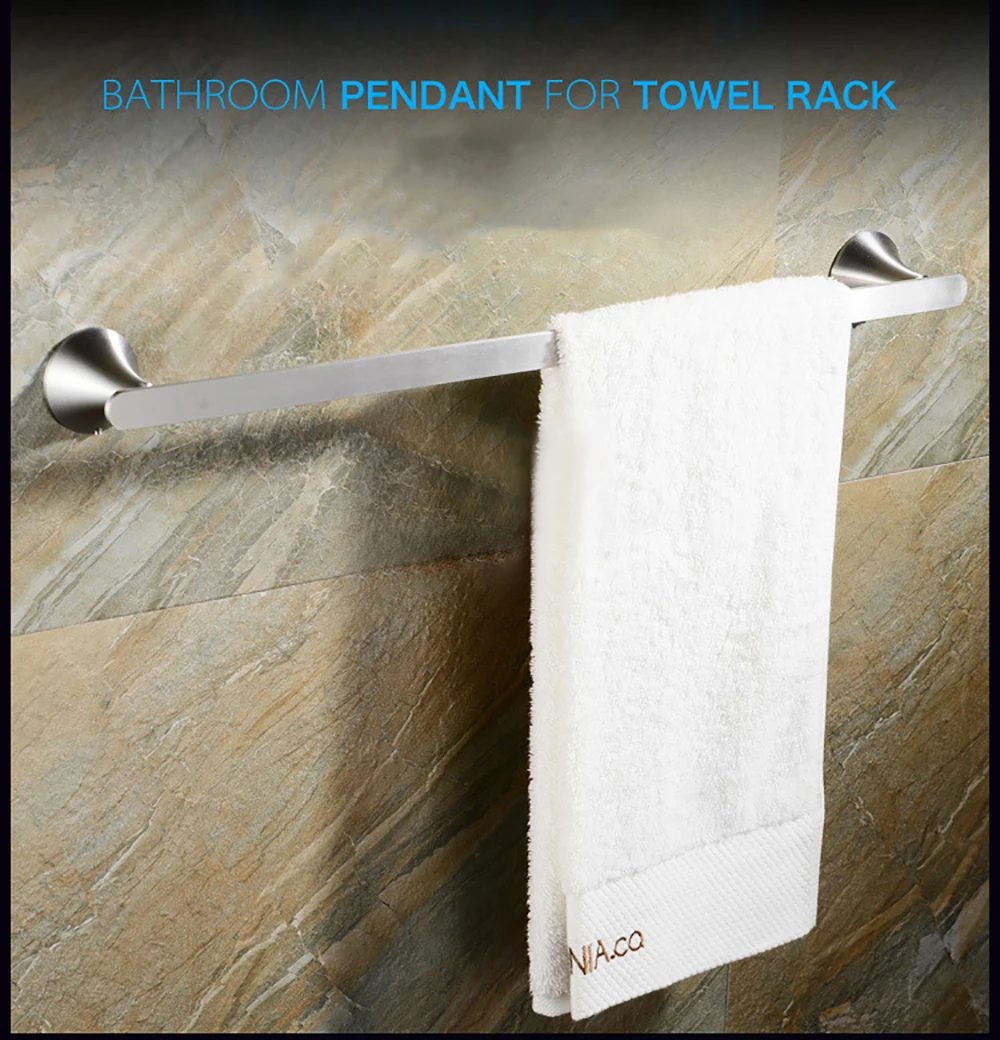 Towel Bar Новинка, SUS 304, набор из нержавеющей стали для ванной комнаты, Серебряный Матовый держатель для бумаги, держатель для зубной щетки, держатель для полотенец, аксессуары для ванной комнаты - Цвет: Towel Bar