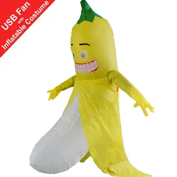 

ZISUEX Banana Inflatable Costume Blow up Suit Game Dress Halloween Christmas Gift Cosplay