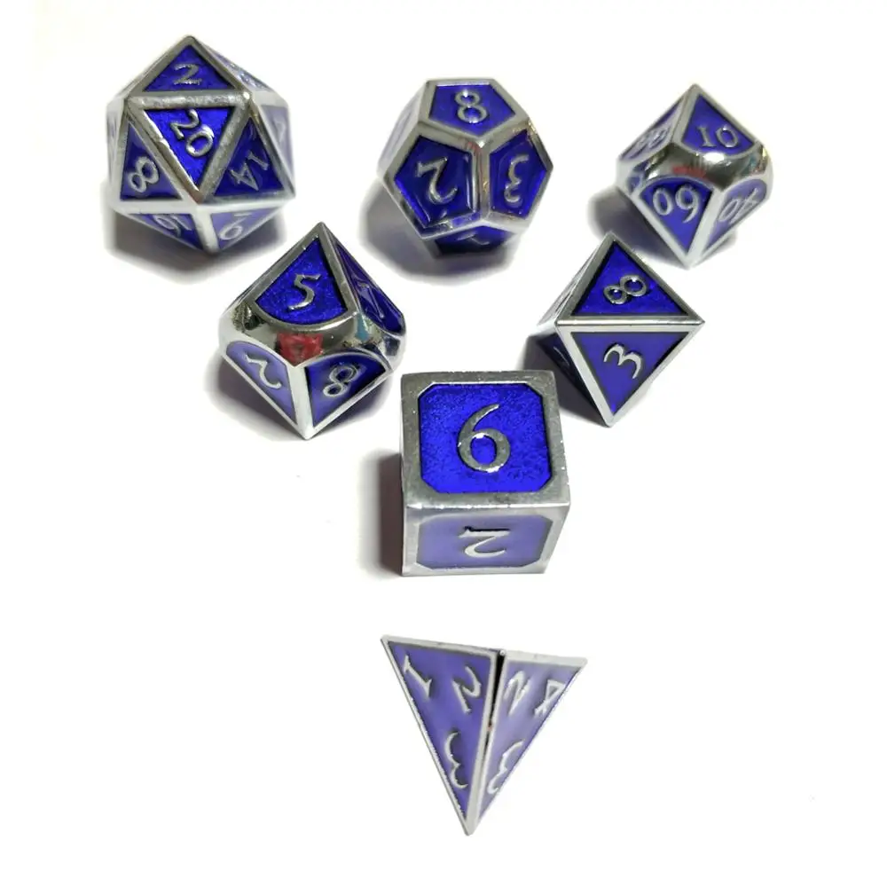 

Board Games Dice Metal Multi-faceted Multicolor Game Dice Shaped Chrome Enamel Dice Fun Game