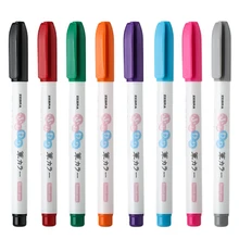 3/8 шт Япония Зебра P-WFSS7 8 Цвет es фломастеры Цвет подводка для расписанные вручную ручка, ручка для студентов, мягкое перо поздравительная открытка ручка