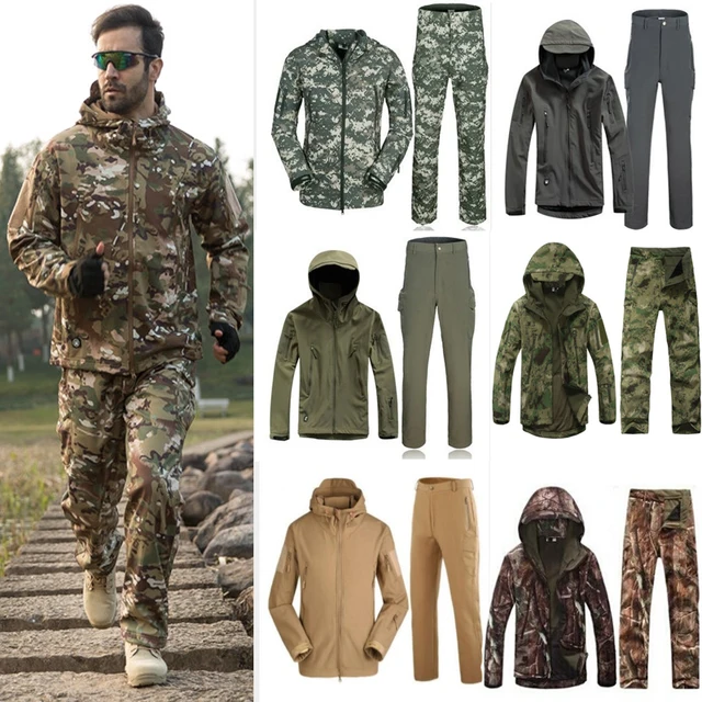 $US $49.46  SJ-Maurie 1Set Winter Hunting Ghillie Suit Military Army Soft Shell Fleece Jackets + Pants for Tact