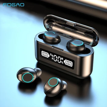 

Wireless Bluetooth Earphone with Microphone Sports TWS Waterproof LED Headphones Headsets Touch Control Music Earbuds For Phone