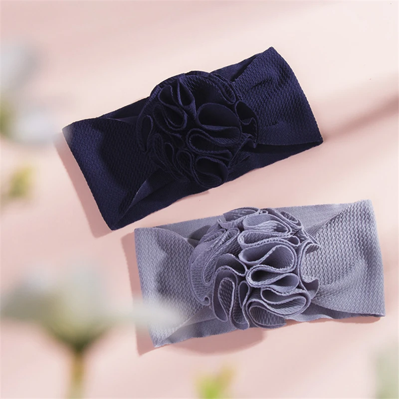 Girls big flower headbands Baby Elastic hairbands headwear Kids Wide Band headdress head bands Turban Head Wraps KHA654 boots baby accessories	