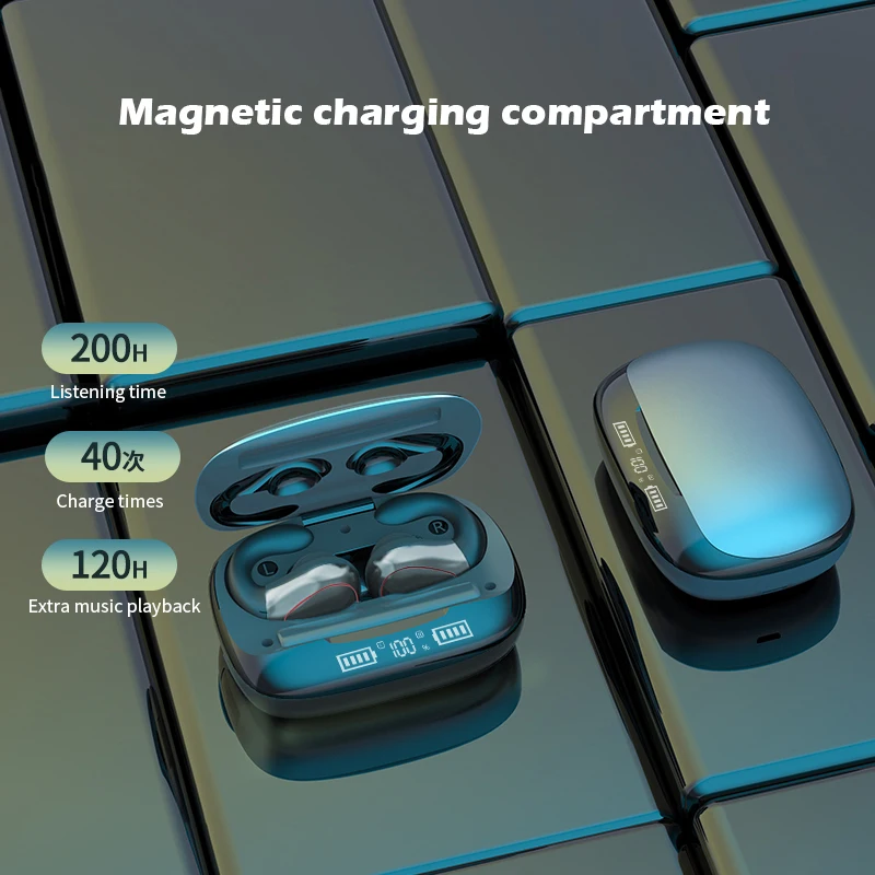 T20 Charged TWS Bluetooth Earphones For iPhone 12 11 Pro Max SE 2020 Non slip Sports Noise Canceling Music Headset Charging Box