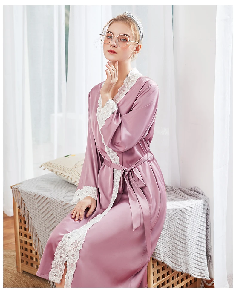YAO TING/женские пижамы, новый стиль, шелк, как удобная женская пижама высокого качества, длинный рукав