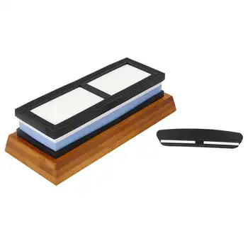 

2000/5000 Grit Dual Side Knife Sharpener Stone Whetstone Kitchen Sharpening Grinder with Base Angle Guide Dual Side Whetstone