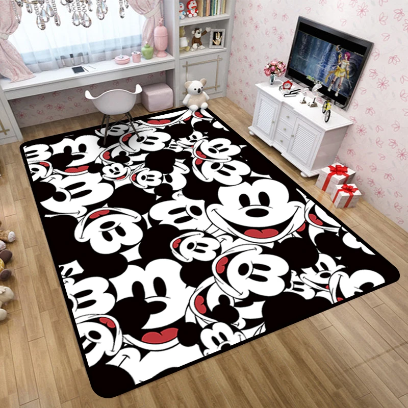 Minnie Mickey Mouse Playmat Carpet Kids Rugs Bedroom Door Mat Kitchen for Living Room Wedding Ceremony