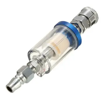 

1/4 Thread Spray Gun Air Pressure Regulator Gauge In-line Water Filter Separator