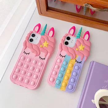 3D Cartoon Unicorn Soft Silicone iPhone Case