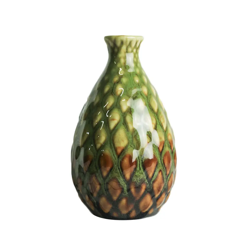 Colorful Flower Pot Convex Home Ornament Gift Decoration Vase Creative Pineapple Shape Tabletop Office