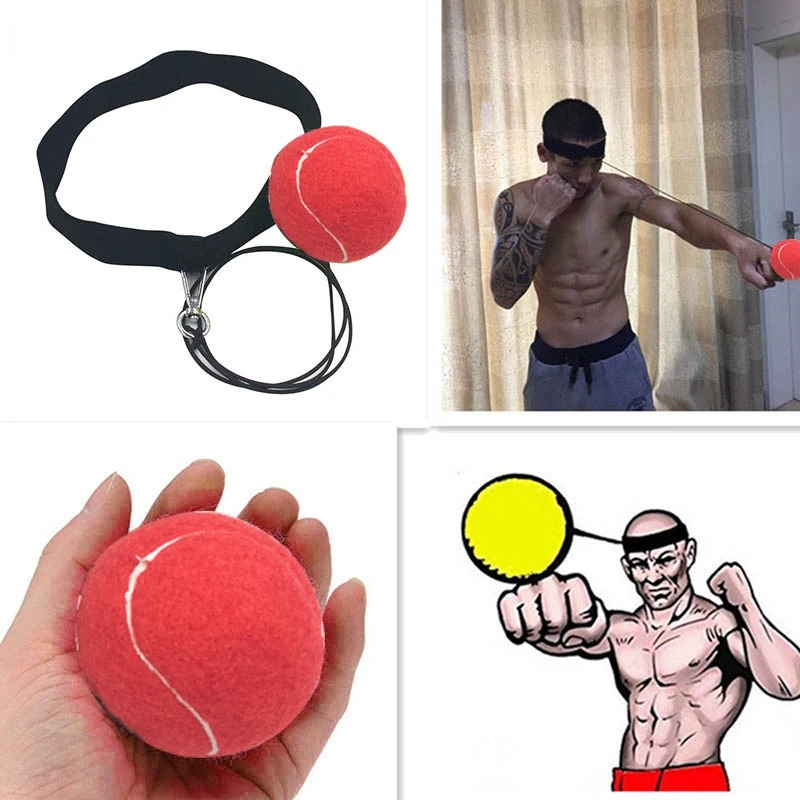 Bouncy Ball Fight эластичный мяч оборудование для бокса с головным ободком для тренировки скорости реакции боксерские Пробойники модные красные