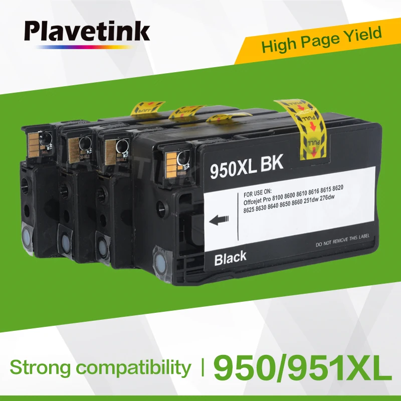 Plavetink полный чернил Замена для hp 950 XL 951XL картриджи с чернилами Deskjet 8610 8620 8680 8615 8625