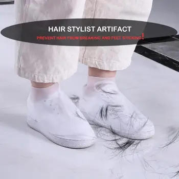 

A pair Soft Silicone Shoe Covers Reusable Hair Beauty Salon Haircut Dirt-proof Shoes Cover Barber Hair Styling Tools
