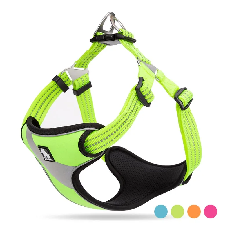 neon yellow Truelove, поводок для собак, регулируемый, мягкий, сетчатый, легко надеваемый жилет, не тянет, поводок для собак, светоотражающий, на открытом воздухе, для маленьких и средних животных, жилет - Цвет: neon yellow