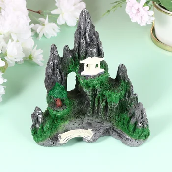 

1PC Creative Aquarium Artificial Mountain Decor Resin Craft Fish Tank Mountain Landscape Mountain Ornament Fish Tank Accessories