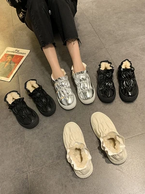 Season winter plus velvet thick cotton boots 2020 new casual snow boots women's shoes