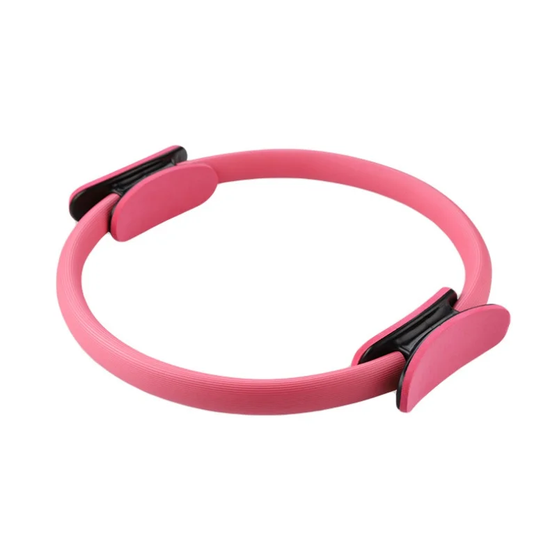 Двойное сцепление кольцо для йоги пилатеса для тренировки мышц круг Небьющийся тренажер для тела фитнес-тренажер для тонизирования бедер и ног - Цвет: Красный