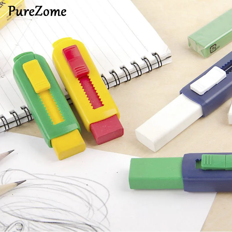 

Cute Mini Eraser For Kids Soft Retractable Creative Eraser Refill Stationery School Supplies