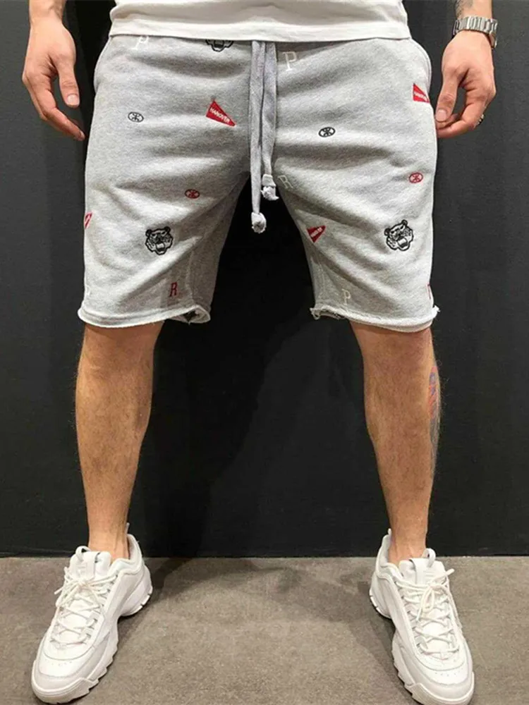 Trends Brand Shorts Male Beggar Shorts Embroidered Fashion 5 Piont Pants Summer Outdoor Sport Casual Street Hip Hop Short Pants best men's casual shorts