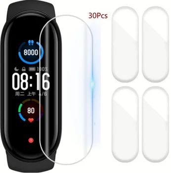 

For Xiaomi Mi Band 5 Bracelet Screen Protector Miband 5/4/3 Wristband Screen Film Miband5/4/3 Transparent Protective Film 30Pcs
