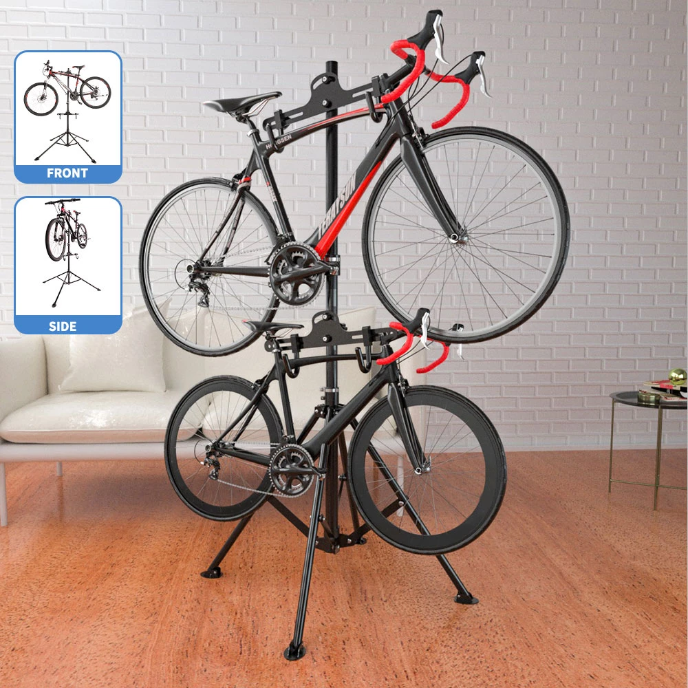 Soporte ajustable para reparación de bicicletas, accesorio de bicicletas, puede cargar 2 bicicletas, estante de ciclismo, soporte de trabajo| | - AliExpress
