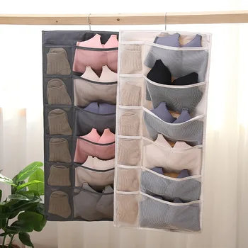 

Thicken Oxford Cloth Double-sided Storage Hanging Bag Underwear Socks Organizer Washable Moisture-proof Storage Hanging Bag 1pcs