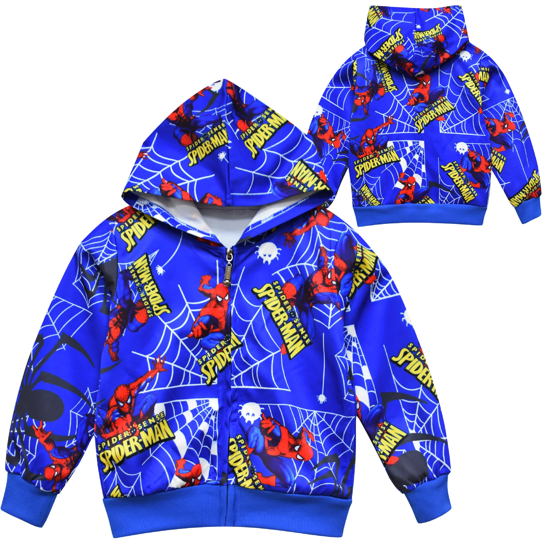Disney chaquetas de Spider Man para niños, abrigo informal con capucha, ropa de primavera y para invierno|Chaquetas y -