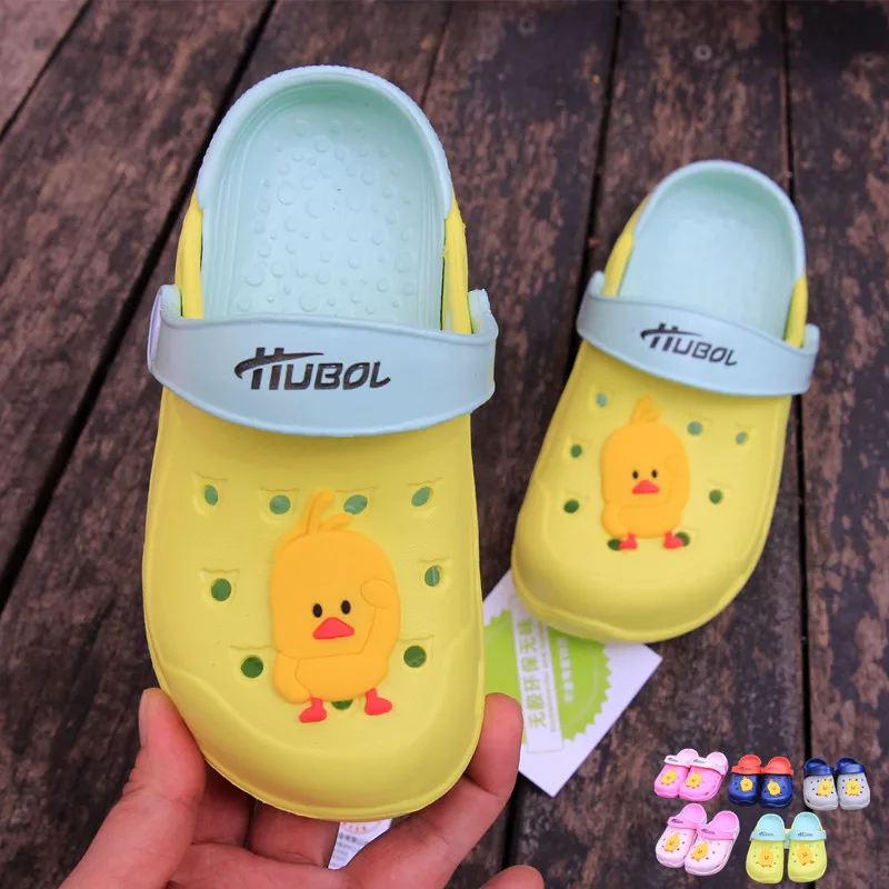 

Cute yellow duck baby's shoes girls' sandals children's soft bottom antiskid beach slippers summer Breathable wear-resistant