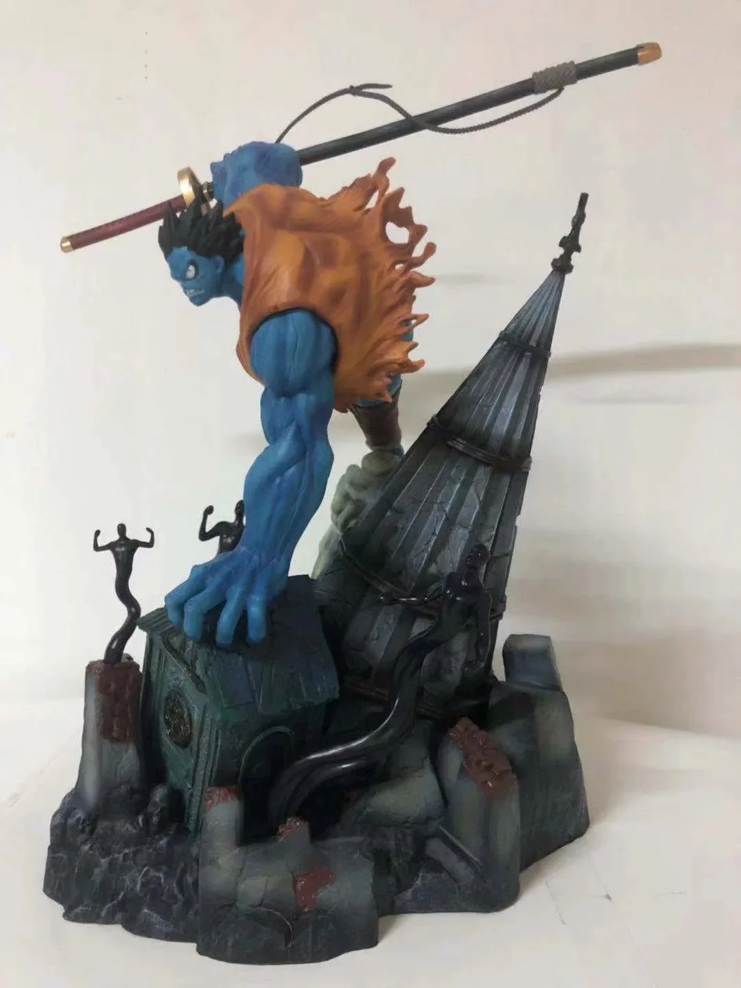 

Japan Anime One Piece Dream Devil Moonlight Molia GK Dream Devil Road Luffy Figure Blue Statue Model Collections