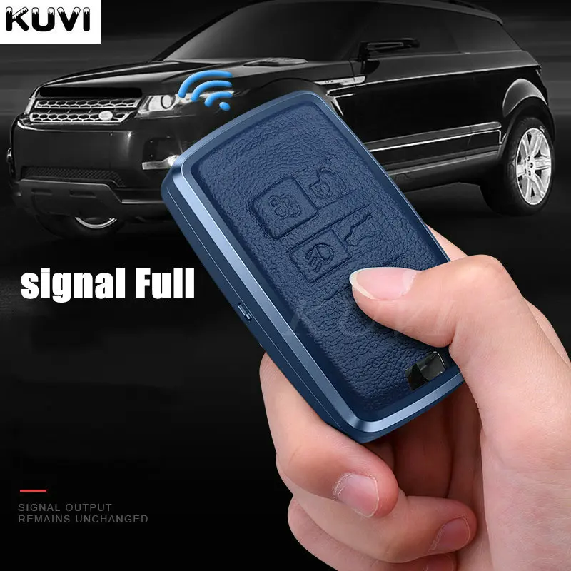 Alloy Leather Car Smart Key Case Full Cover For Land Rover Range Rover Evoque Discovery 5 Sport 2018 2019 Protector - - Racext™ - Land Rover REMOTE CONTROLS AND KEYS - Racext 95
