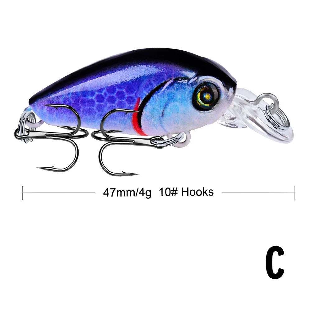 45 мм 4,1 г кренкбейт рыболовная приманка искусственная жесткая рукоятка приманка бас воблеры Япония Topwater рыба приманка приманки, рыбалка Троллинг приманка - Цвет: C