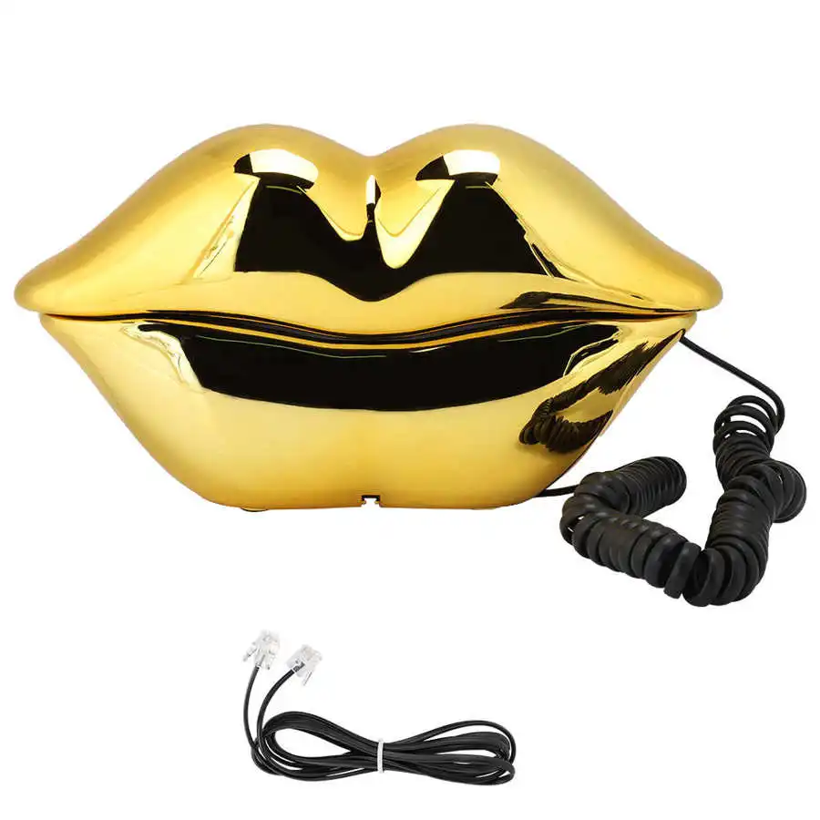 WX-3061 Multi-Functional Cute Lip Shape Telephone Desk Phone Home Decoration Set Telephone