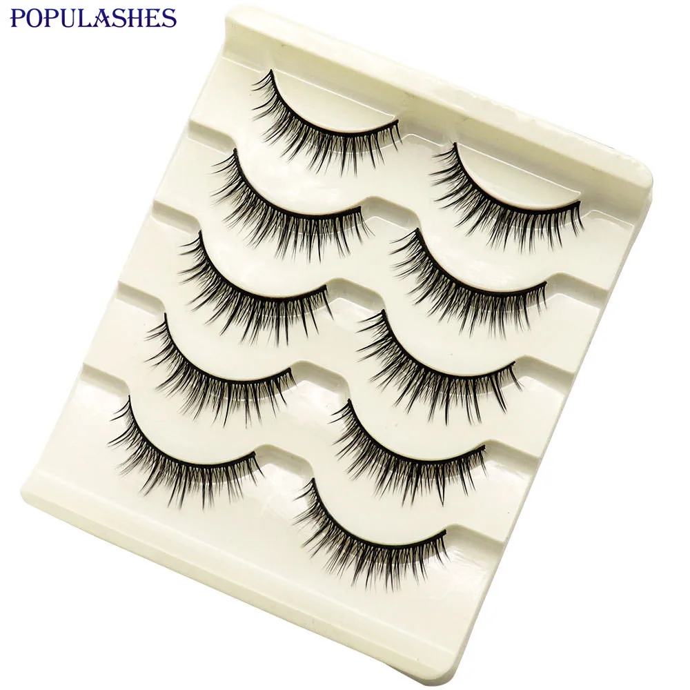 

Natural Cross Short Lashes Daily Nude Makeup Hard Stem False Eyelashes Soft Curly Fake Eye Lash Suppliers