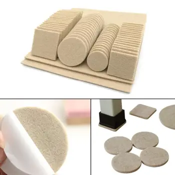 

80/130pcs Furniture Chair Table Leg Self Adhesive Felt Wood Floor Protector Pads