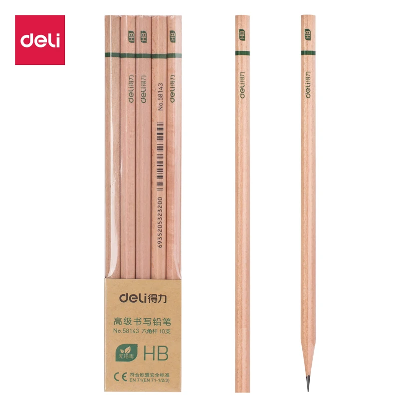 

DELI Graphite Pencils for School 1 Box(10PCS) HB/2B Wooden Pencil Drawing Pencil Set Pencils for Kids 58143 58144