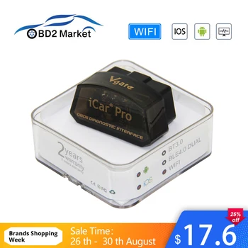 

Vgate iCarPro Wifi OBD2 Code Reader ELM327 V2.1 Diagnostic Tool Support all obd2 protocols auto sleep mode and 3ma low power