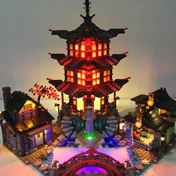 

USB Powered DIY LED Lighting Kit for Ninjago Temple of Airjitzu 70751 Block Accessories (LED Included Only, No Kit)