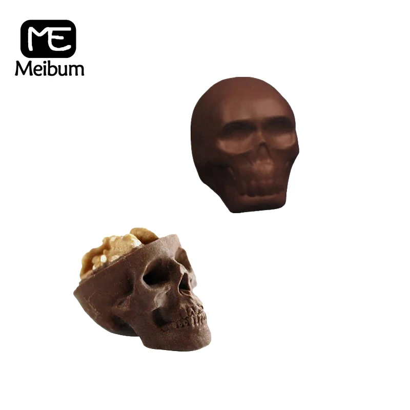 Meibum 24 полости поликарбоната форма шоколада 3D Череп Форма десерт производитель кондитерских изделий испечь плесень ребенок конфеты украшения лоток