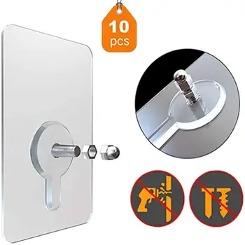 

Adhesive Wall Screws Hanging Nails Cross Stitch Wall Painting Hole Hook Self Adhesive Hole Nail Non-Trace Photo Frame Hole Hang