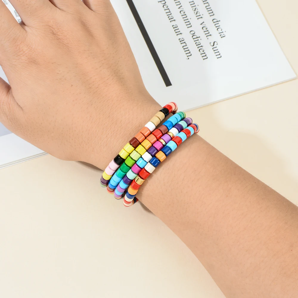 Boho Bohemian Handmade Charm Summer Gold color Bracelet Tile Beads Friendship Bracelet Women Gifts Unisex Fashion Jewelry bracelet jewelry
