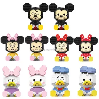 

hot lepining creators classic cartoon animal mouse duck Mickey minnie Donald daisy mini micro diamond building block bricks toys